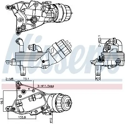 Ölkühler, Motoröl NISSENS 91349 Bild Ölkühler, Motoröl NISSENS 91349