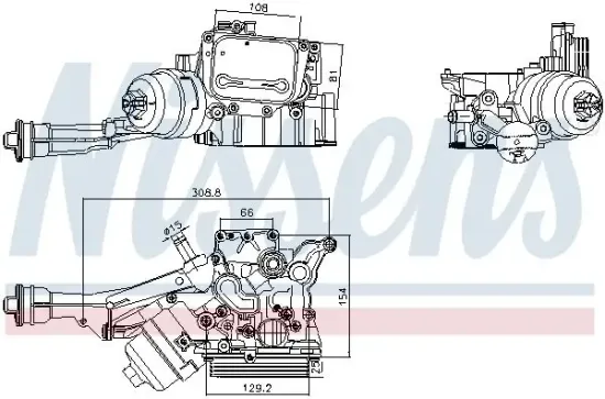 Ölkühler, Motoröl NISSENS 91352 Bild Ölkühler, Motoröl NISSENS 91352