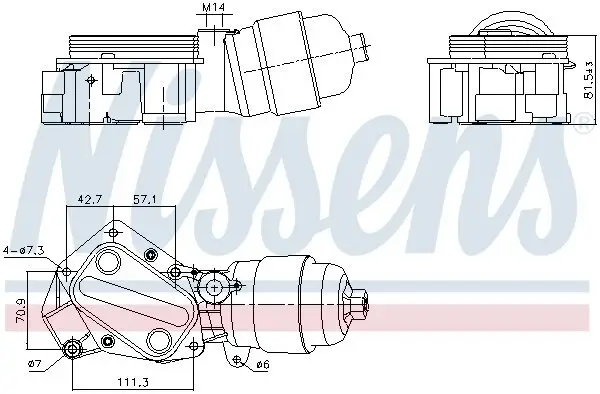 Ölkühler, Motoröl NISSENS 91357