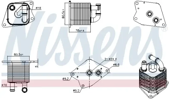 Ölkühler, Automatikgetriebe NISSENS 91370 Bild Ölkühler, Automatikgetriebe NISSENS 91370