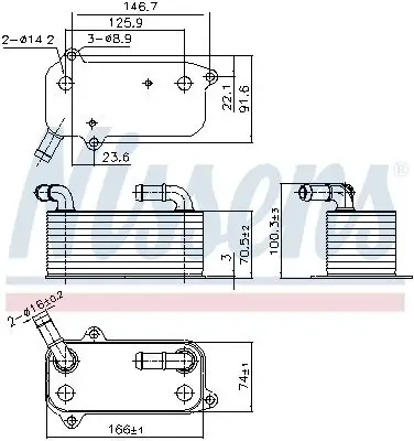 Ölkühler, Automatikgetriebe NISSENS 91389 Bild Ölkühler, Automatikgetriebe NISSENS 91389