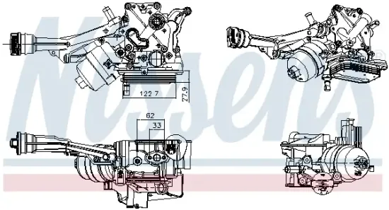 Ölkühler, Motoröl NISSENS 91393 Bild Ölkühler, Motoröl NISSENS 91393