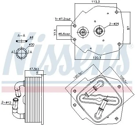 Ölkühler, Motoröl NISSENS 91418 Bild Ölkühler, Motoröl NISSENS 91418