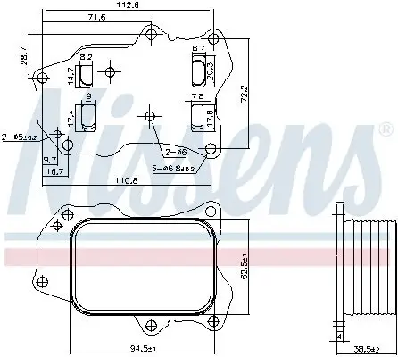 Ölkühler, Motoröl NISSENS 91426 Bild Ölkühler, Motoröl NISSENS 91426