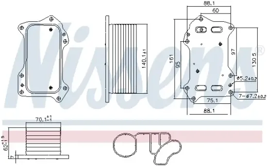 Ölkühler, Motoröl NISSENS 91446 Bild Ölkühler, Motoröl NISSENS 91446