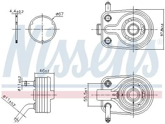 Ölkühler, Motoröl NISSENS 91447 Bild Ölkühler, Motoröl NISSENS 91447