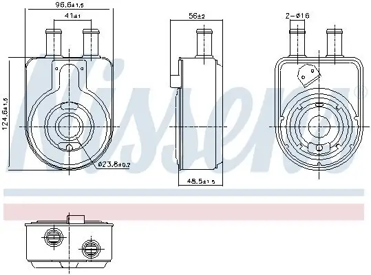 Ölkühler, Motoröl NISSENS 91448 Bild Ölkühler, Motoröl NISSENS 91448