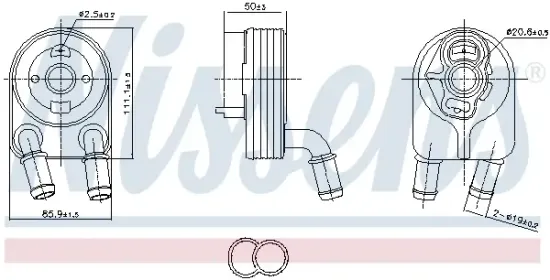 Ölkühler, Motoröl NISSENS 91500 Bild Ölkühler, Motoröl NISSENS 91500