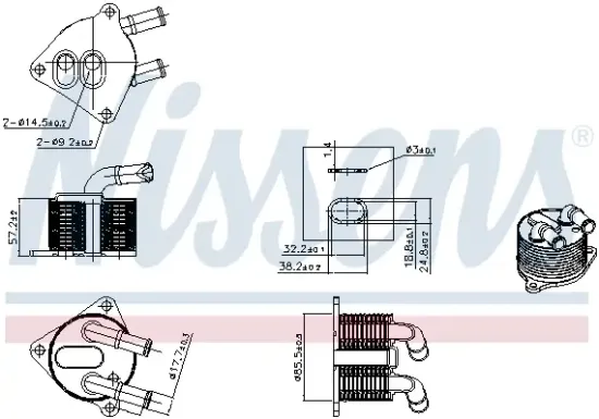 Ölkühler, Automatikgetriebe NISSENS 91510 Bild Ölkühler, Automatikgetriebe NISSENS 91510