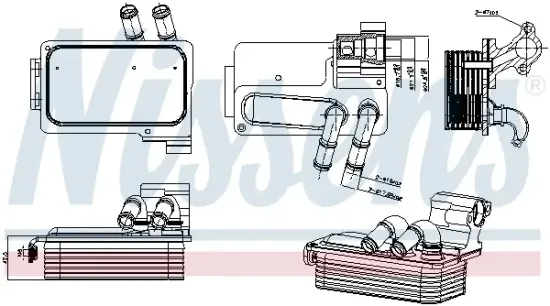 Ölkühler, Automatikgetriebe NISSENS 91511 Bild Ölkühler, Automatikgetriebe NISSENS 91511