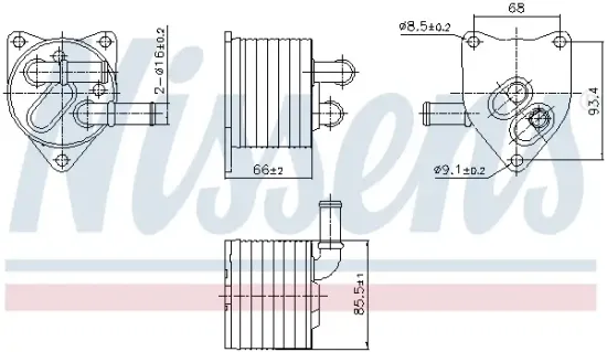Ölkühler, Automatikgetriebe NISSENS 91512 Bild Ölkühler, Automatikgetriebe NISSENS 91512