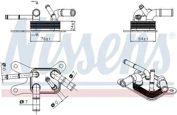 Ölkühler, Automatikgetriebe NISSENS 91529