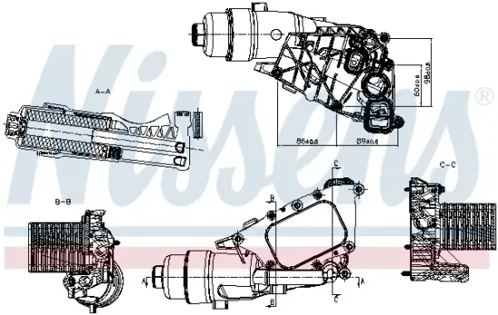 Ölkühler, Motoröl NISSENS 91530 Bild Ölkühler, Motoröl NISSENS 91530