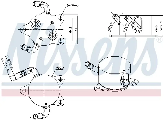 Ölkühler, Automatikgetriebe NISSENS 91544 Bild Ölkühler, Automatikgetriebe NISSENS 91544