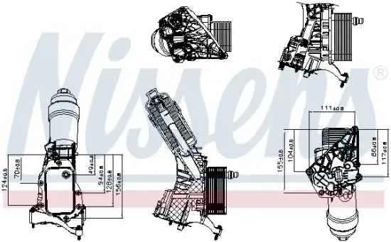 Ölkühler, Motoröl NISSENS 91557 Bild Ölkühler, Motoröl NISSENS 91557
