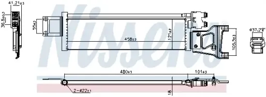 Ölkühler, Automatikgetriebe NISSENS 91568 Bild Ölkühler, Automatikgetriebe NISSENS 91568