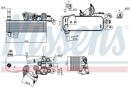 Ölkühler, Automatikgetriebe NISSENS 91574 Bild Ölkühler, Automatikgetriebe NISSENS 91574