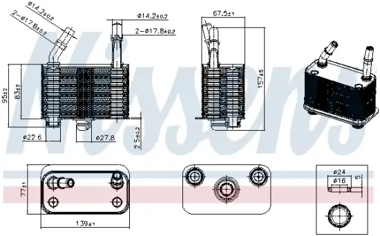 Ölkühler, Automatikgetriebe NISSENS 91660 Bild Ölkühler, Automatikgetriebe NISSENS 91660