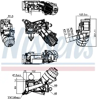 Ölkühler, Motoröl NISSENS 91723 Bild Ölkühler, Motoröl NISSENS 91723