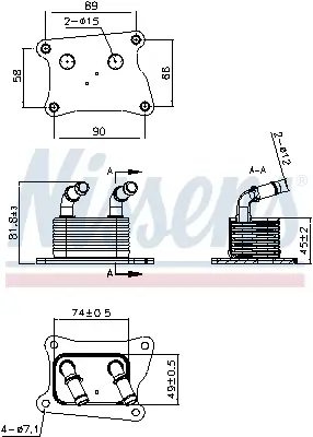 Ölkühler, Motoröl NISSENS 91726 Bild Ölkühler, Motoröl NISSENS 91726