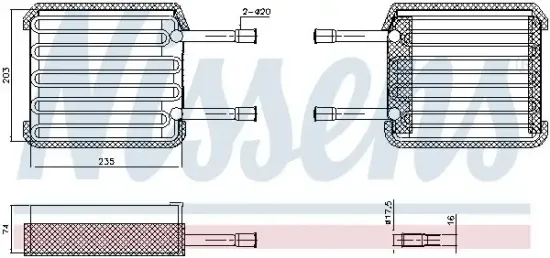 Verdampfer, Klimaanlage NISSENS 92017 Bild Verdampfer, Klimaanlage NISSENS 92017