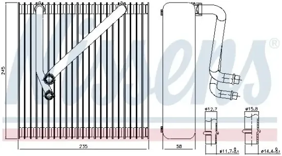 Verdampfer, Klimaanlage NISSENS 92164 Bild Verdampfer, Klimaanlage NISSENS 92164