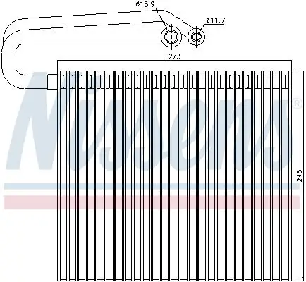 Verdampfer, Klimaanlage NISSENS 92165 Bild Verdampfer, Klimaanlage NISSENS 92165