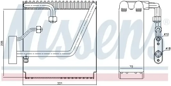 Verdampfer, Klimaanlage NISSENS 92204 Bild Verdampfer, Klimaanlage NISSENS 92204