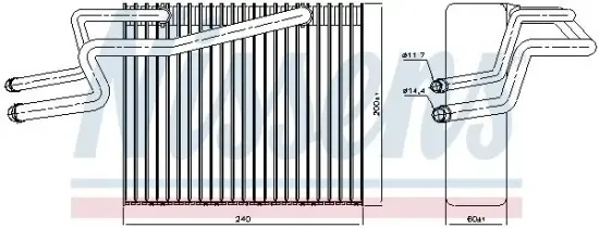 Verdampfer, Klimaanlage NISSENS 92215 Bild Verdampfer, Klimaanlage NISSENS 92215