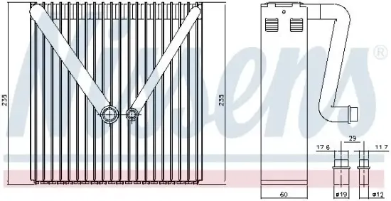 Verdampfer, Klimaanlage NISSENS 92234 Bild Verdampfer, Klimaanlage NISSENS 92234