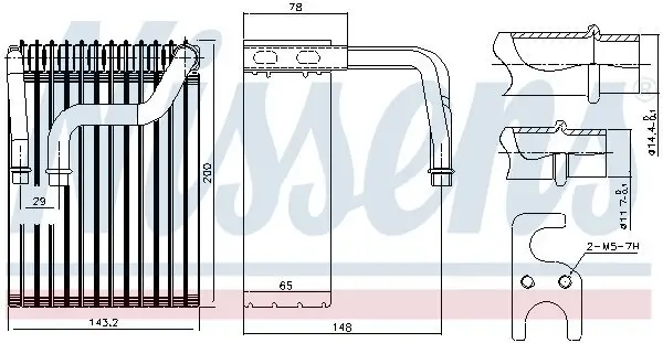 Verdampfer, Klimaanlage NISSENS 92237