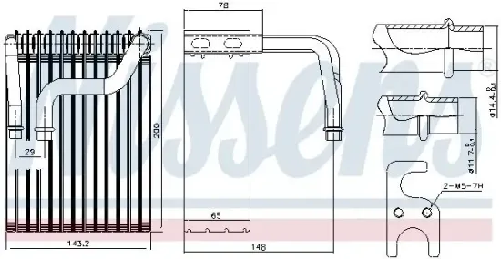 Verdampfer, Klimaanlage NISSENS 92237 Bild Verdampfer, Klimaanlage NISSENS 92237