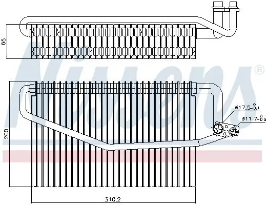 Verdampfer, Klimaanlage NISSENS 92245 Bild Verdampfer, Klimaanlage NISSENS 92245