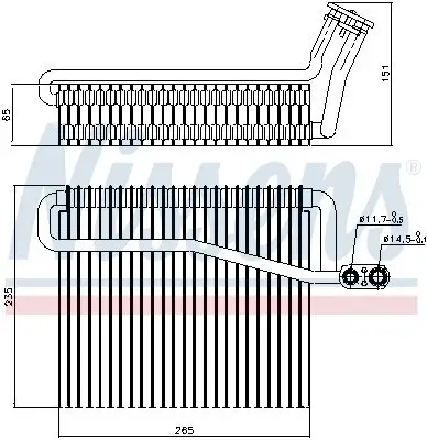 Verdampfer, Klimaanlage NISSENS 92271 Bild Verdampfer, Klimaanlage NISSENS 92271