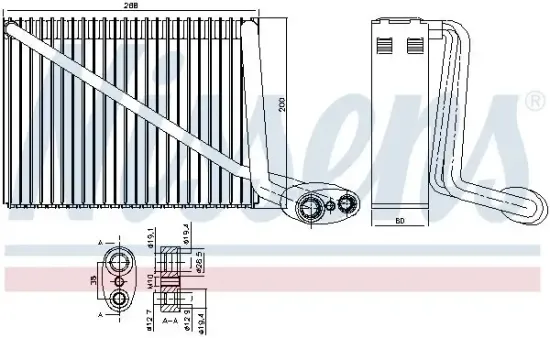 Verdampfer, Klimaanlage NISSENS 92272 Bild Verdampfer, Klimaanlage NISSENS 92272