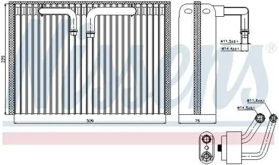 Verdampfer, Klimaanlage NISSENS 92296 Bild Verdampfer, Klimaanlage NISSENS 92296