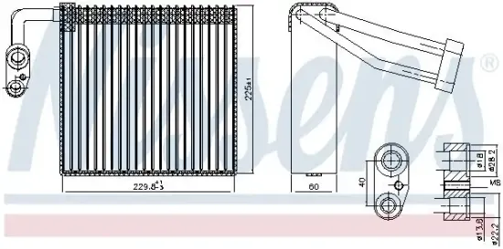 Verdampfer, Klimaanlage NISSENS 92297 Bild Verdampfer, Klimaanlage NISSENS 92297