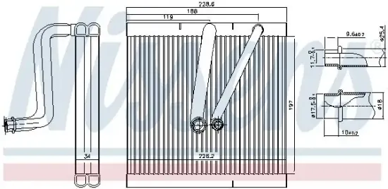 Verdampfer, Klimaanlage NISSENS 92321 Bild Verdampfer, Klimaanlage NISSENS 92321