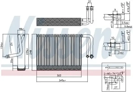 Verdampfer, Klimaanlage NISSENS 92327 Bild Verdampfer, Klimaanlage NISSENS 92327