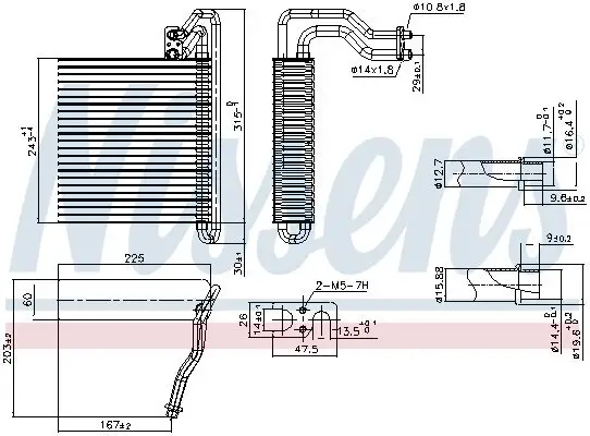 Verdampfer, Klimaanlage NISSENS 92333 Bild Verdampfer, Klimaanlage NISSENS 92333