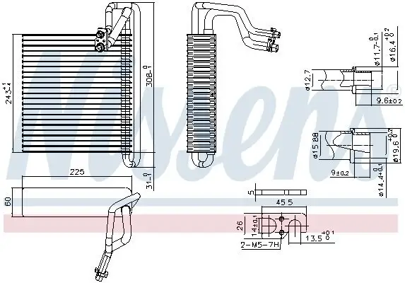 Verdampfer, Klimaanlage NISSENS 92336