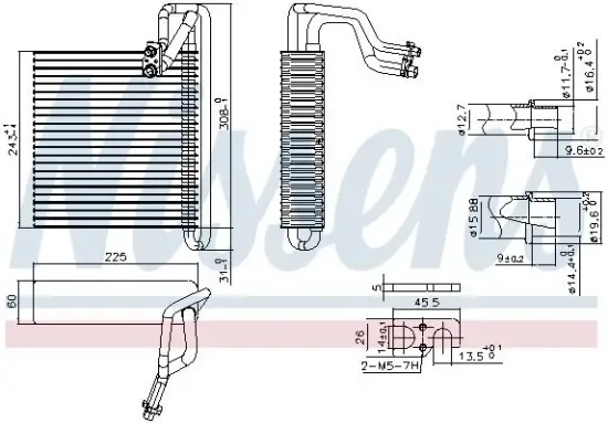 Verdampfer, Klimaanlage NISSENS 92336 Bild Verdampfer, Klimaanlage NISSENS 92336