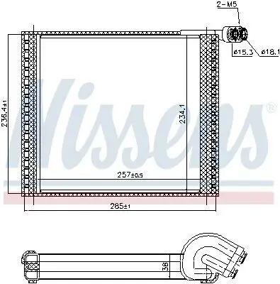 Verdampfer, Klimaanlage NISSENS 92338 Bild Verdampfer, Klimaanlage NISSENS 92338