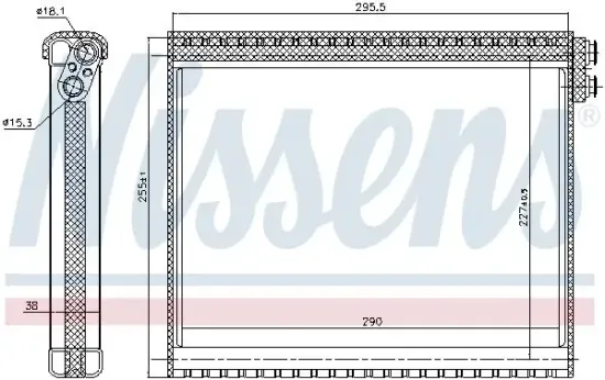 Verdampfer, Klimaanlage NISSENS 92341 Bild Verdampfer, Klimaanlage NISSENS 92341