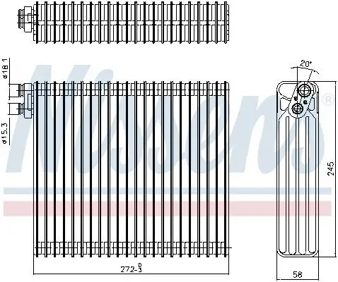 Verdampfer, Klimaanlage NISSENS 92343 Bild Verdampfer, Klimaanlage NISSENS 92343