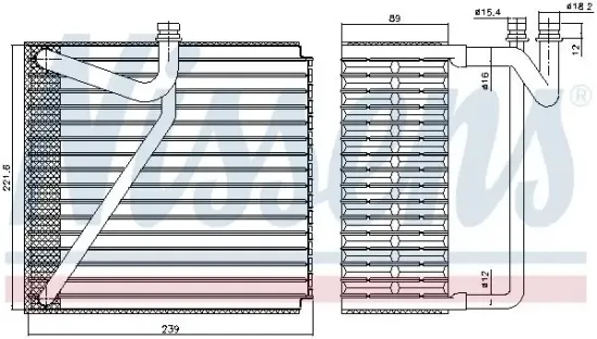 Verdampfer, Klimaanlage NISSENS 92345 Bild Verdampfer, Klimaanlage NISSENS 92345