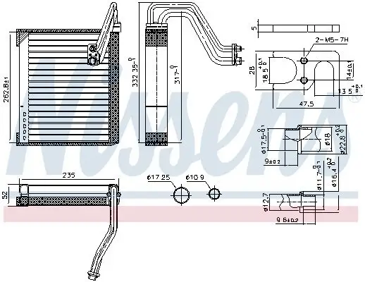 Verdampfer, Klimaanlage NISSENS 92352 Bild Verdampfer, Klimaanlage NISSENS 92352