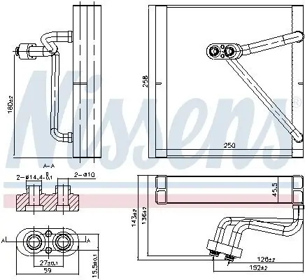 Verdampfer, Klimaanlage NISSENS 92353 Bild Verdampfer, Klimaanlage NISSENS 92353