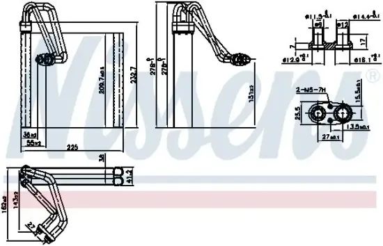 Verdampfer, Klimaanlage NISSENS 92354 Bild Verdampfer, Klimaanlage NISSENS 92354