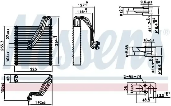 Verdampfer, Klimaanlage NISSENS 92363 Bild Verdampfer, Klimaanlage NISSENS 92363
